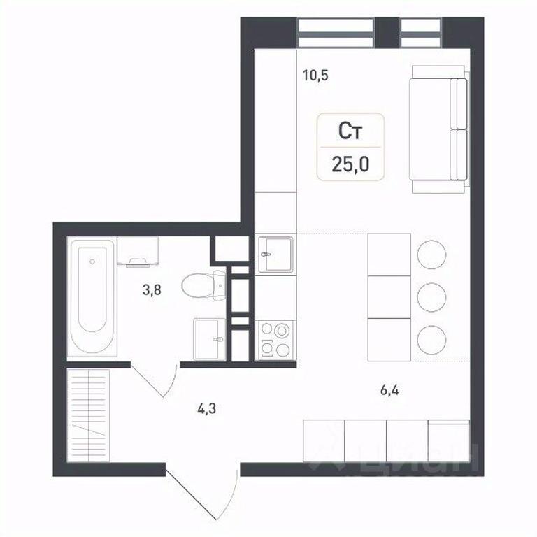 Apartment Sale, 25 sq. m. at Novaya Shcherbinka, Borisovka Village, Podolsk City District, Moscow Region, Russia #1 Apartment Sale, 25 sq. m. at Novaya Shcherbinka, Borisovka Village, Podolsk City District, Moscow Region, Russia #1