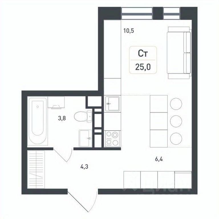Apartment Sale, 25 sq. m. at Novaya Shcherbinka, Borisovka Village, Podolsk City District, Moscow Region, Russia #2 Apartment Sale, 25 sq. m. at Novaya Shcherbinka, Borisovka Village, Podolsk City District, Moscow Region, Russia #2