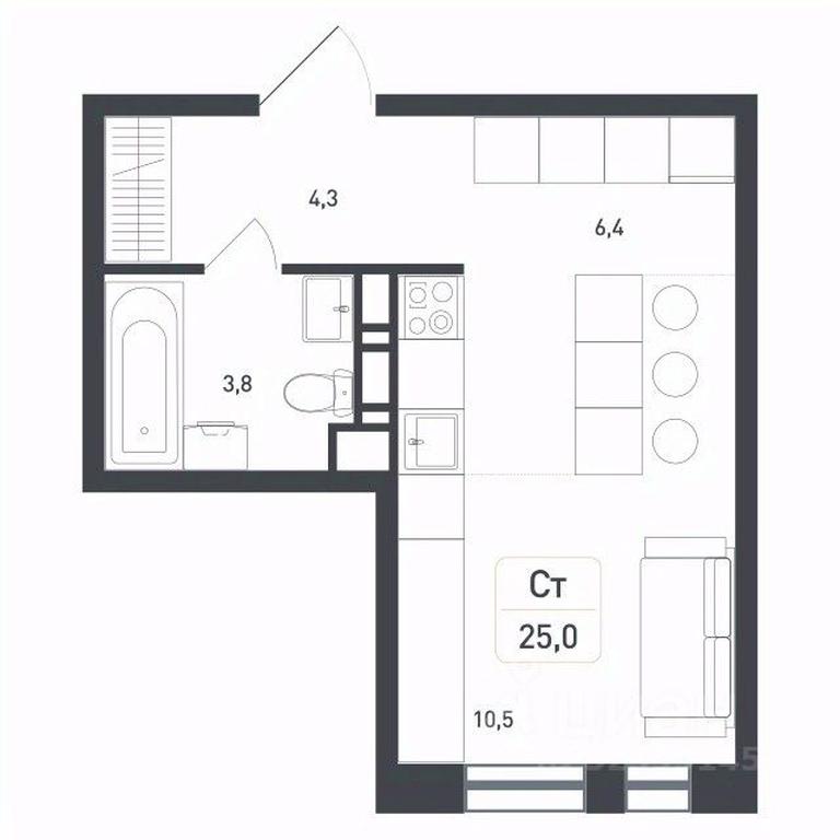 Apartment Sale, 25平方米 at Novaya Shcherbinka, Borisovka Village, Podolsk City District, Moscow Region, Russia #2 Apartment Sale, 25平方米 at Novaya Shcherbinka, Borisovka Village, Podolsk City District, Moscow Region, Russia #2