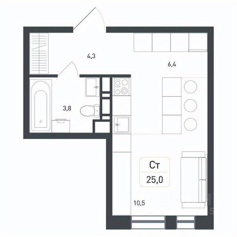 Apartment Sale, 25平方米 at Novaya Shcherbinka, Borisovka Village, Podolsk City District, Moscow Region, Russia #1 Apartment Sale, 25平方米 at Novaya Shcherbinka, Borisovka Village, Podolsk City District, Moscow Region, Russia #1