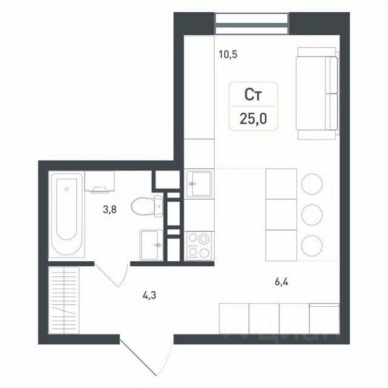 Apartment Sale, 25 sq. m. at Novaya Shcherbinka, Borisovka Village, Podolsk City District, Moscow Region, Russia #2 Apartment Sale, 25 sq. m. at Novaya Shcherbinka, Borisovka Village, Podolsk City District, Moscow Region, Russia #2