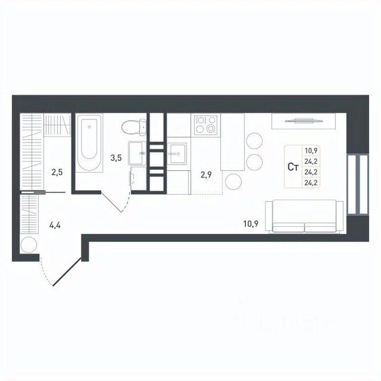 Apartment Sale, 24.2 sq. m. at Novaya Shcherbinka, Borisovka Village, Podolsk City District, Moscow Region, Russia #2 Apartment Sale, 24.2 sq. m. at Novaya Shcherbinka, Borisovka Village, Podolsk City District, Moscow Region, Russia #2
