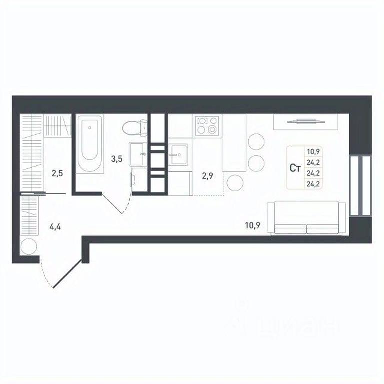 Apartment Sale, 24.2 sq. m. at Novaya Shcherbinka, Borisovka Village, Podolsk City District, Moscow Region, Russia #1 Apartment Sale, 24.2 sq. m. at Novaya Shcherbinka, Borisovka Village, Podolsk City District, Moscow Region, Russia #1