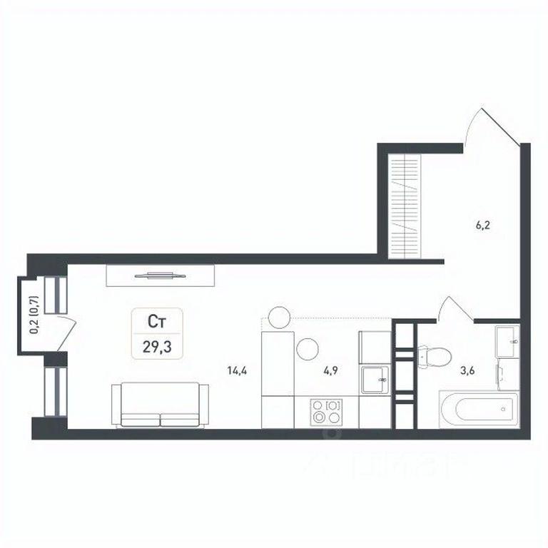Apartment Sale, 29.3 sq. m. at Novaya Shcherbinka, Borisovka Village, Podolsk City District, Moscow Region, Russia #2 Apartment Sale, 29.3 sq. m. at Novaya Shcherbinka, Borisovka Village, Podolsk City District, Moscow Region, Russia #2