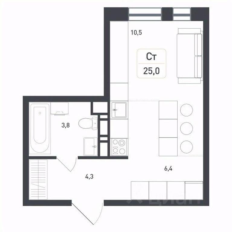 Apartment Sale, 25平方米 at Novaya Shcherbinka, Borisovka Village, Podolsk City District, Moscow Region, Russia #1 Apartment Sale, 25平方米 at Novaya Shcherbinka, Borisovka Village, Podolsk City District, Moscow Region, Russia #1