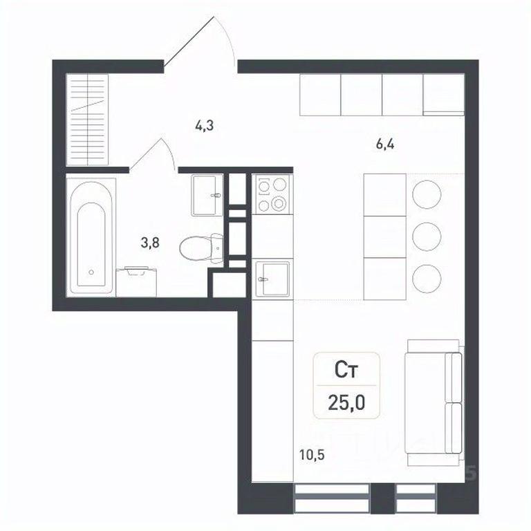 Apartment Sale, 25平方米 at Novaya Shcherbinka, Borisovka Village, Podolsk City District, Moscow Region, Russia #1 Apartment Sale, 25平方米 at Novaya Shcherbinka, Borisovka Village, Podolsk City District, Moscow Region, Russia #1