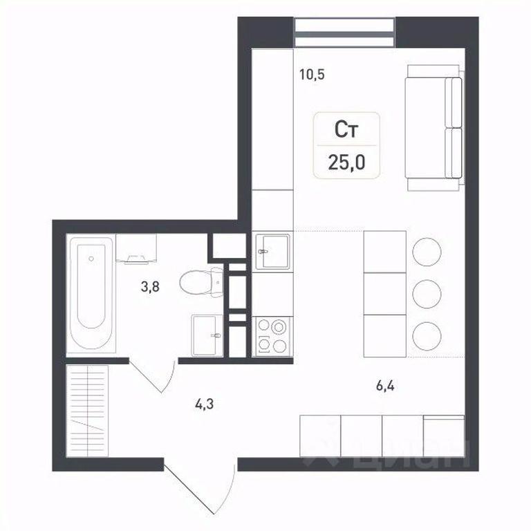Apartment Sale, 25 sq. m. at Novaya Shcherbinka, Borisovka Village, Podolsk City District, Moscow Region, Russia #1 Apartment Sale, 25 sq. m. at Novaya Shcherbinka, Borisovka Village, Podolsk City District, Moscow Region, Russia #1