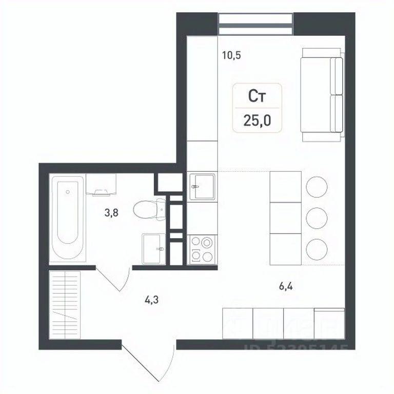 Apartment Sale, 25 sq. m. at Novaya Shcherbinka, Borisovka Village, Podolsk City District, Moscow Region, Russia #2 Apartment Sale, 25 sq. m. at Novaya Shcherbinka, Borisovka Village, Podolsk City District, Moscow Region, Russia #2