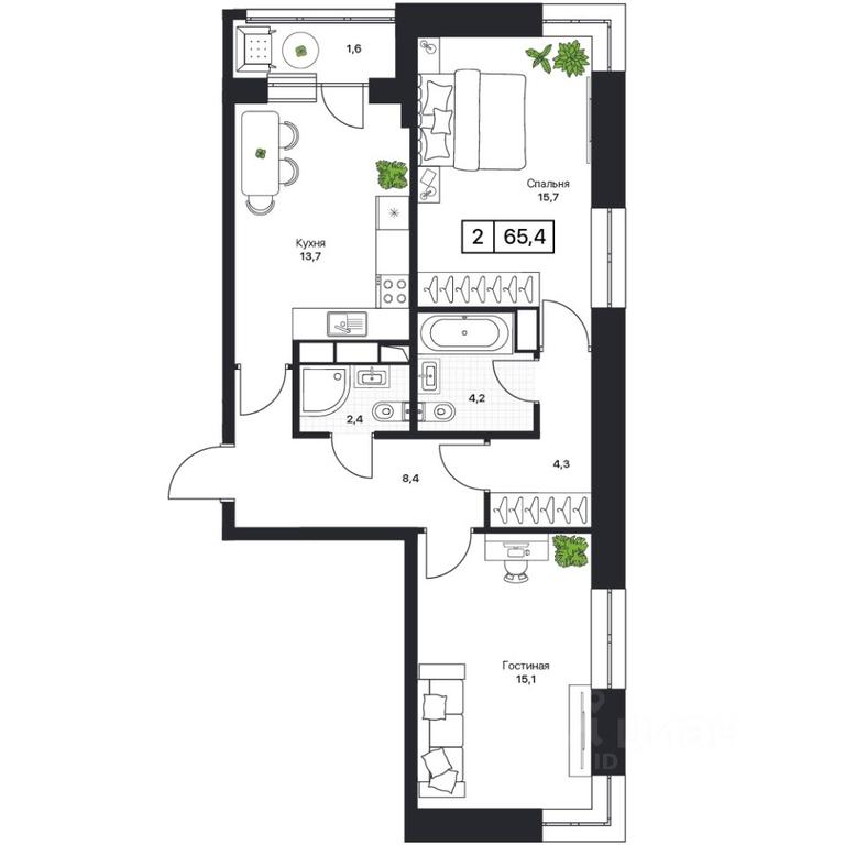 1-BD Apartment Sale, 65.4 sq. m. at Pushkino Grad, Polevaya ulitsa, selo Bratovshchina, Pshkinskiy Urban District, Moscow Region, Russia #1 1-BD Apartment Sale, 65.4 sq. m. at Pushkino Grad, Polevaya ulitsa, selo Bratovshchina, Pshkinskiy Urban District, Moscow Region, Russia #1