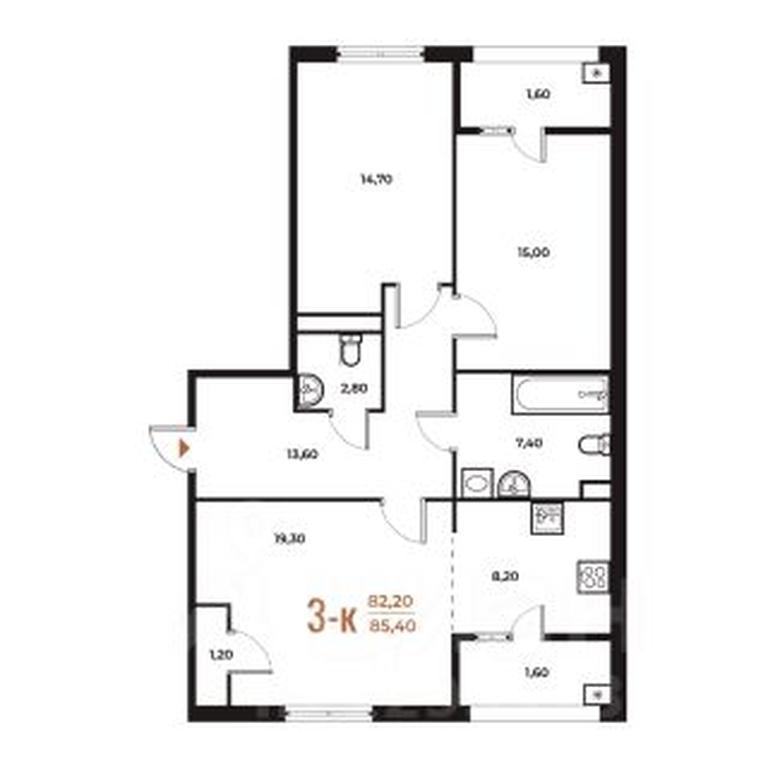 2-BD Apartment Sale, 85.4 sq. m. at Novoe Letovo, Zimyonkovskaya ulitsa, Sosenskoye Settlement, Moscow, Russia #1 2-BD Apartment Sale, 85.4 sq. m. at Novoe Letovo, Zimyonkovskaya ulitsa, Sosenskoye Settlement, Moscow, Russia #1