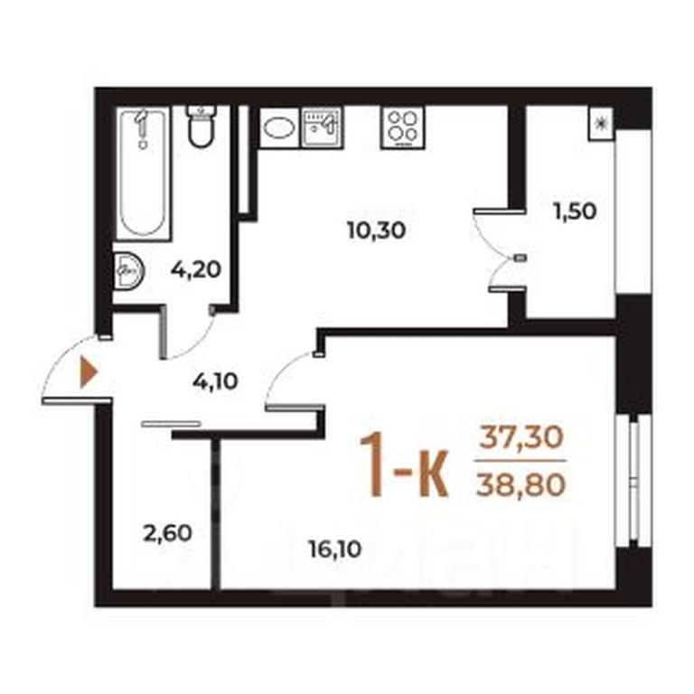 Apartment Sale, 38.8平方米 at Novoe Letovo, Zimyonkovskaya ulitsa, Sosenskoye Settlement, Moscow, Russia #1