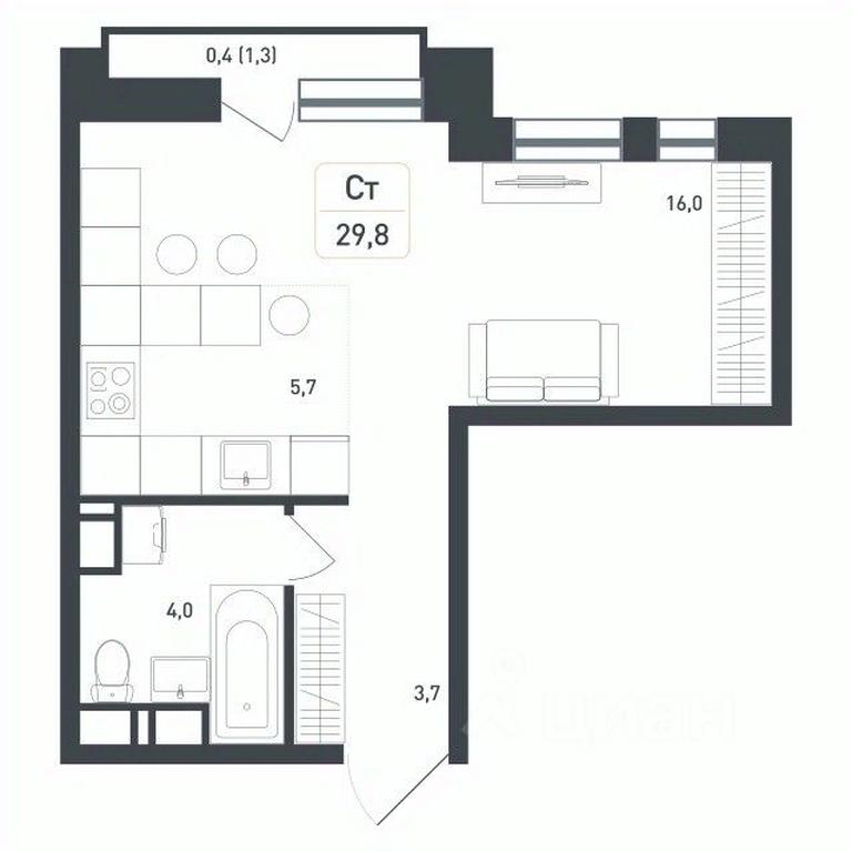 Apartment Sale, 29.8 sq. m. at Novaya Shcherbinka, Borisovka Village, Podolsk City District, Moscow Region, Russia #2 Apartment Sale, 29.8 sq. m. at Novaya Shcherbinka, Borisovka Village, Podolsk City District, Moscow Region, Russia #2