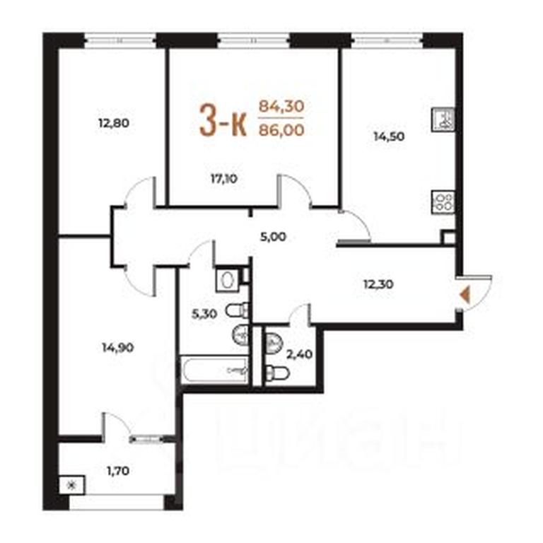 2-BD Apartment Sale, 86 sq. m. at Novoe Letovo, Zimyonkovskaya ulitsa, Sosenskoye Settlement, Moscow, Russia #1 2-BD Apartment Sale, 86 sq. m. at Novoe Letovo, Zimyonkovskaya ulitsa, Sosenskoye Settlement, Moscow, Russia #1