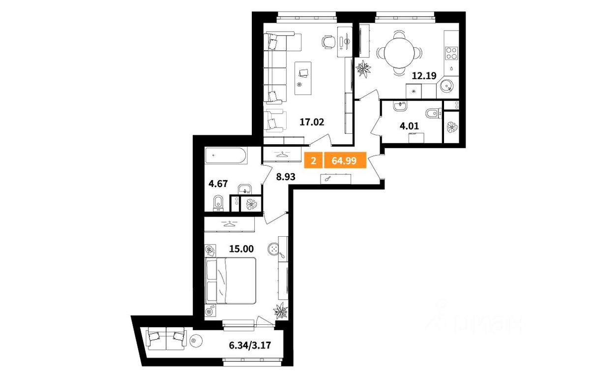 1-BD Apartment Sale, 64.99 sq. m. at Planerny kvartal, Molodyozhnaya Street, Khimki, Moscow Region, Russia #1 1-BD Apartment Sale, 64.99 sq. m. at Planerny kvartal, Molodyozhnaya Street, Khimki, Moscow Region, Russia #1