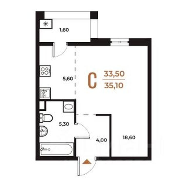 Apartment Sale, 35.1 sq. m. at Novoe Letovo, Zimyonkovskaya ulitsa, Sosenskoye Settlement, Moscow, Russia #1 Apartment Sale, 35.1 sq. m. at Novoe Letovo, Zimyonkovskaya ulitsa, Sosenskoye Settlement, Moscow, Russia #1