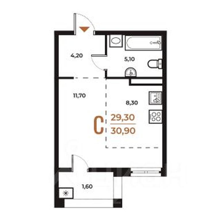 Apartment Sale, 30.9 sq. m. at Novoe Letovo, Zimyonkovskaya ulitsa, Sosenskoye Settlement, Moscow, Russia #1 Apartment Sale, 30.9 sq. m. at Novoe Letovo, Zimyonkovskaya ulitsa, Sosenskoye Settlement, Moscow, Russia #1