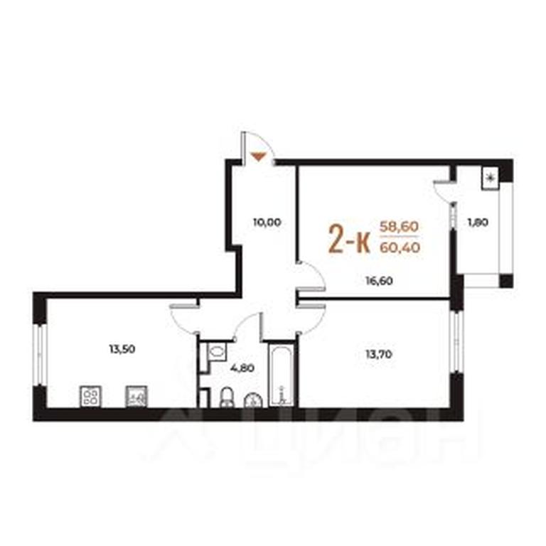 1-BD Apartment Sale, 60.4 sq. m. at Novoe Letovo, Zimyonkovskaya ulitsa, Sosenskoye Settlement, Moscow, Russia #1 1-BD Apartment Sale, 60.4 sq. m. at Novoe Letovo, Zimyonkovskaya ulitsa, Sosenskoye Settlement, Moscow, Russia #1