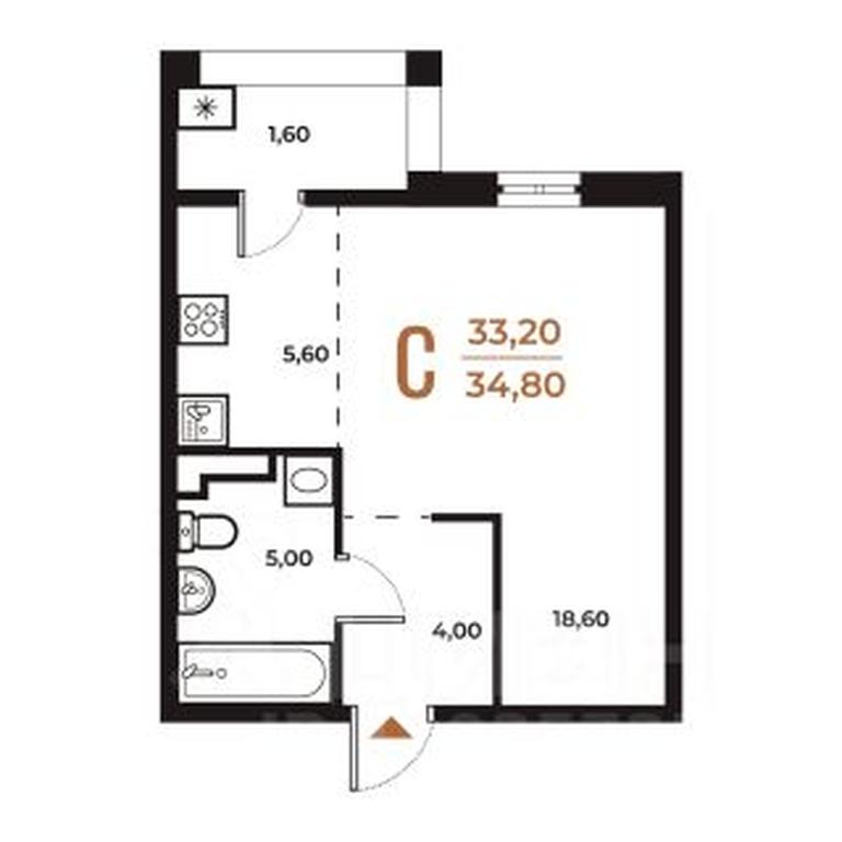 Apartment Sale, 34.8 sq. m. at Novoe Letovo, Zimyonkovskaya ulitsa, Sosenskoye Settlement, Moscow, Russia #1 Apartment Sale, 34.8 sq. m. at Novoe Letovo, Zimyonkovskaya ulitsa, Sosenskoye Settlement, Moscow, Russia #1