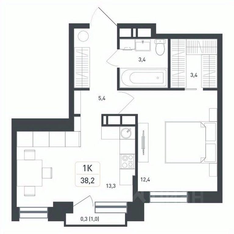 Apartment Sale, 38.2 sq. m. at Novaya Shcherbinka, Borisovka Village, Podolsk City District, Moscow Region, Russia #1 Apartment Sale, 38.2 sq. m. at Novaya Shcherbinka, Borisovka Village, Podolsk City District, Moscow Region, Russia #1