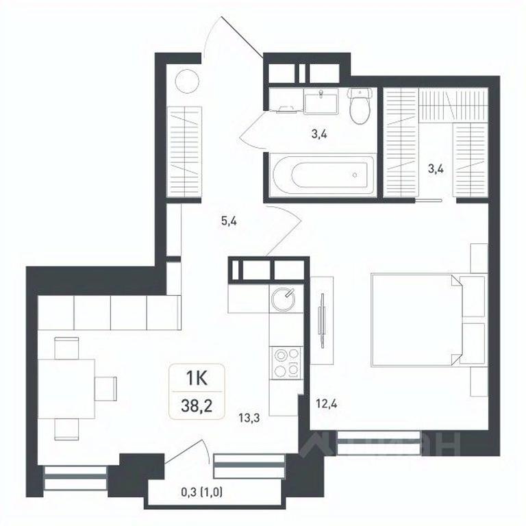 Apartment Sale, 38.2 sq. m. at Novaya Shcherbinka, Borisovka Village, Podolsk City District, Moscow Region, Russia #2 Apartment Sale, 38.2 sq. m. at Novaya Shcherbinka, Borisovka Village, Podolsk City District, Moscow Region, Russia #2