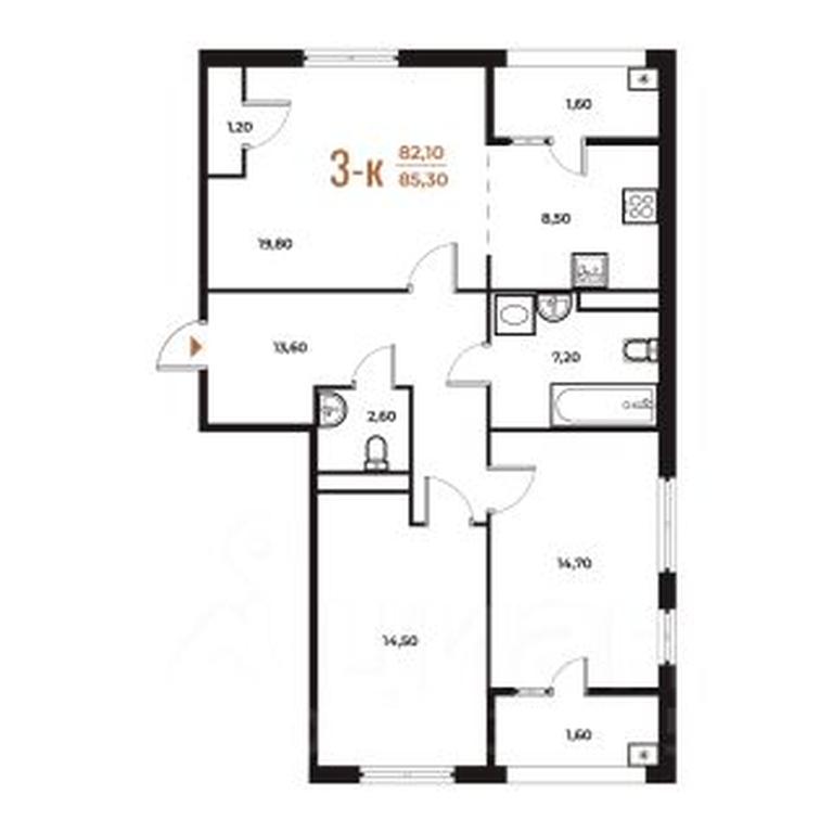 2-BD Apartment Sale, 85.3 sq. m. at Novoe Letovo, Zimyonkovskaya ulitsa, Sosenskoye Settlement, Moscow, Russia #1 2-BD Apartment Sale, 85.3 sq. m. at Novoe Letovo, Zimyonkovskaya ulitsa, Sosenskoye Settlement, Moscow, Russia #1