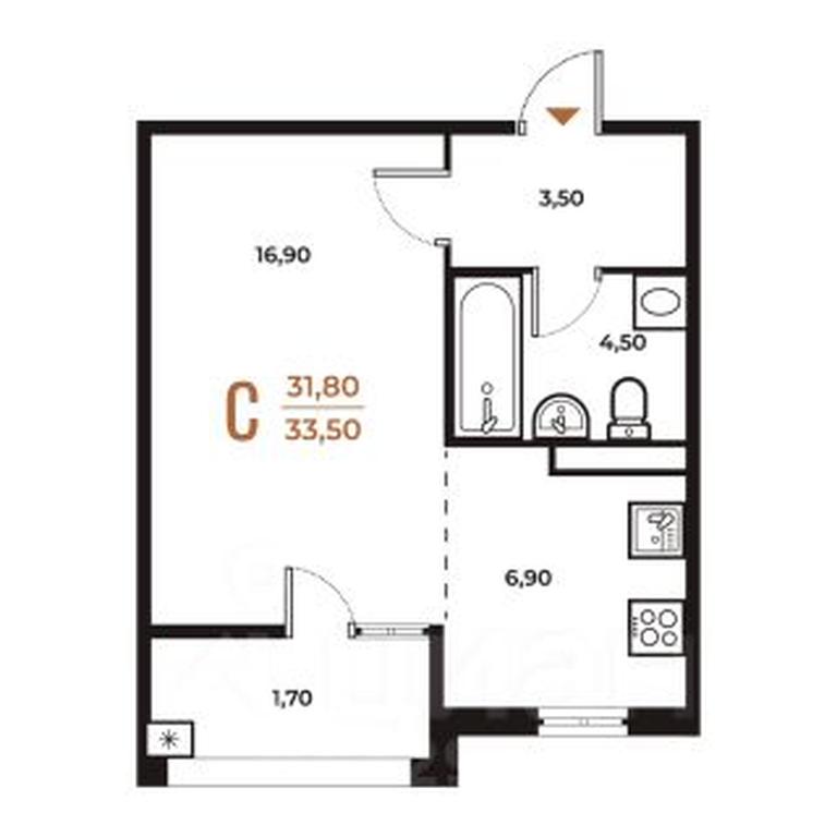 Apartment Sale, 33.5 sq. m. at Novoe Letovo, Zimyonkovskaya ulitsa, Sosenskoye Settlement, Moscow, Russia #1 Apartment Sale, 33.5 sq. m. at Novoe Letovo, Zimyonkovskaya ulitsa, Sosenskoye Settlement, Moscow, Russia #1