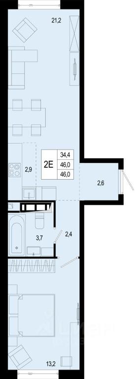 1-BD Apartment Sale, 46 sq. m. at Novaya Shcherbinka, Borisovka Village, Podolsk City District, Moscow Region, Russia #1 1-BD Apartment Sale, 46 sq. m. at Novaya Shcherbinka, Borisovka Village, Podolsk City District, Moscow Region, Russia #1