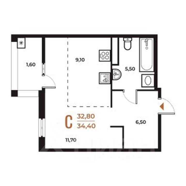 Apartment Sale, 34.4 sq. m. at Novoe Letovo, Zimyonkovskaya ulitsa, Sosenskoye Settlement, Moscow, Russia #1 Apartment Sale, 34.4 sq. m. at Novoe Letovo, Zimyonkovskaya ulitsa, Sosenskoye Settlement, Moscow, Russia #1