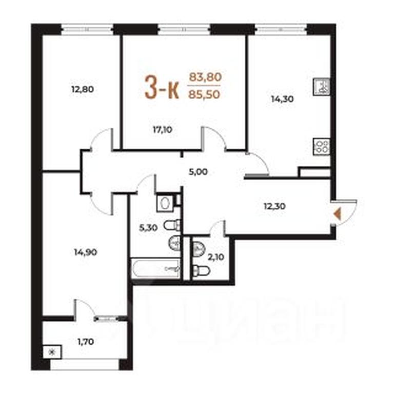 2-BD Apartment Sale, 85.5 sq. m. at Novoe Letovo, Zimyonkovskaya ulitsa, Sosenskoye Settlement, Moscow, Russia #1 2-BD Apartment Sale, 85.5 sq. m. at Novoe Letovo, Zimyonkovskaya ulitsa, Sosenskoye Settlement, Moscow, Russia #1