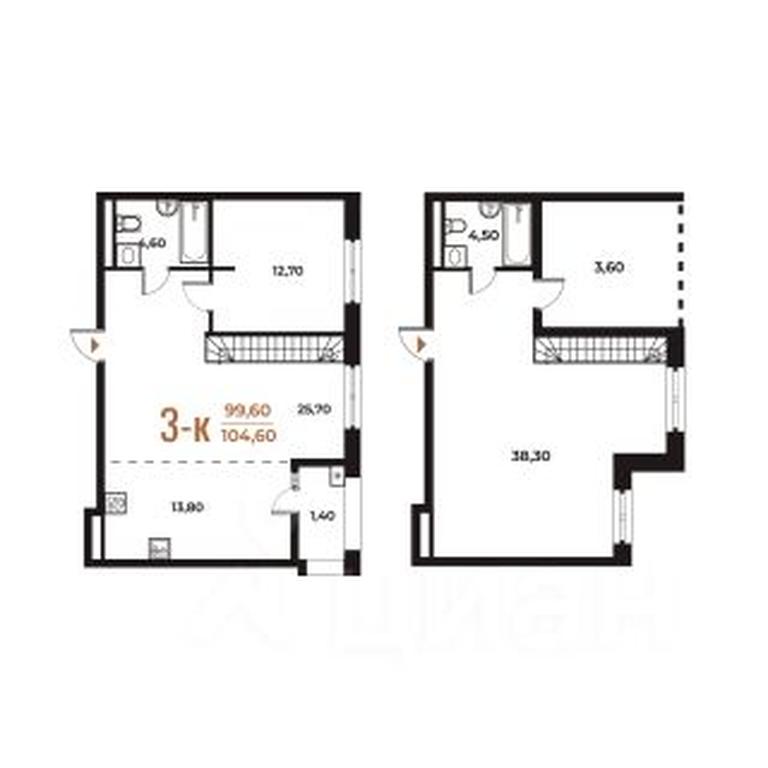 2-BD Apartment Sale, 104.6 sq. m. at Novoe Letovo, Zimyonkovskaya ulitsa, Sosenskoye Settlement, Moscow, Russia #1 2-BD Apartment Sale, 104.6 sq. m. at Novoe Letovo, Zimyonkovskaya ulitsa, Sosenskoye Settlement, Moscow, Russia #1