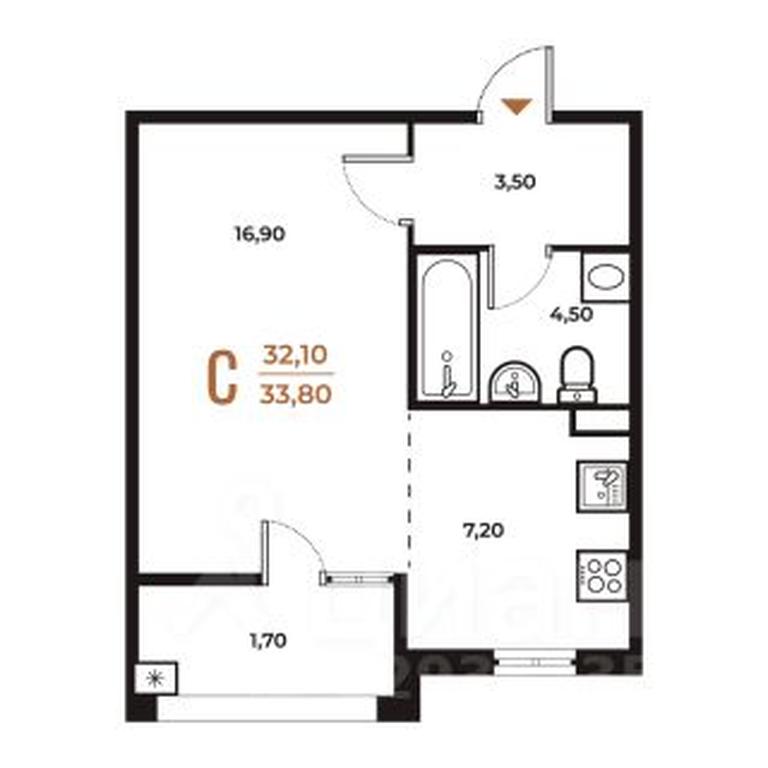 Apartment Sale, 33.8平方米 at Novoe Letovo, Zimyonkovskaya ulitsa, Sosenskoye Settlement, Moscow, Russia #1 Apartment Sale, 33.8平方米 at Novoe Letovo, Zimyonkovskaya ulitsa, Sosenskoye Settlement, Moscow, Russia #1