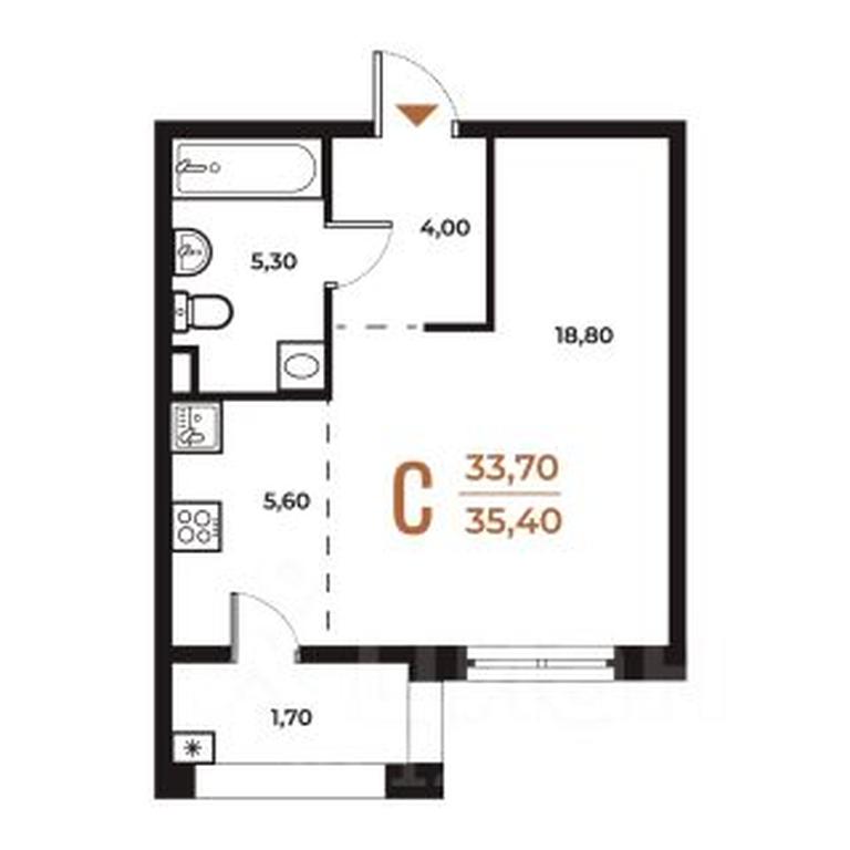 Apartment Sale, 35.4平方米 at Novoe Letovo, Zimyonkovskaya ulitsa, Sosenskoye Settlement, Moscow, Russia #1 Apartment Sale, 35.4平方米 at Novoe Letovo, Zimyonkovskaya ulitsa, Sosenskoye Settlement, Moscow, Russia #1