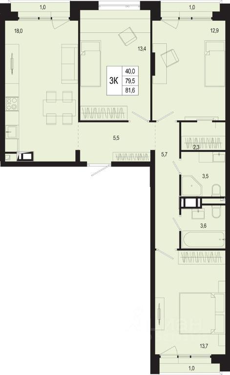 2-BD Apartment Sale, 79.5 sq. m. at Novaya Shcherbinka, Borisovka Village, Podolsk City District, Moscow Region, Russia #1 2-BD Apartment Sale, 79.5 sq. m. at Novaya Shcherbinka, Borisovka Village, Podolsk City District, Moscow Region, Russia #1