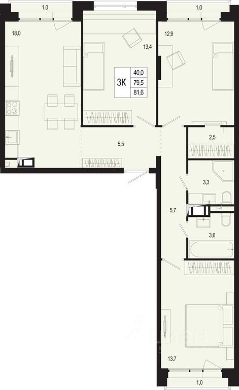 2-BD Apartment Sale, 79.5 sq. m. at Novaya Shcherbinka, Borisovka Village, Podolsk City District, Moscow Region, Russia #1 2-BD Apartment Sale, 79.5 sq. m. at Novaya Shcherbinka, Borisovka Village, Podolsk City District, Moscow Region, Russia #1