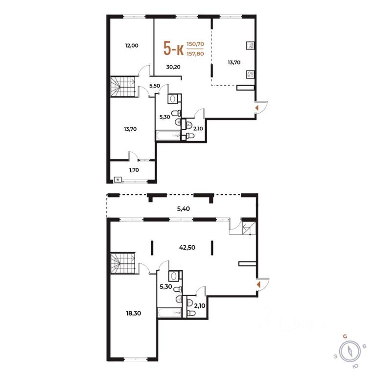 3-BD Apartment Sale, 157.8平方米 at Novoe Letovo, Zimyonkovskaya ulitsa, Sosenskoye Settlement, Moscow, Russia #1
