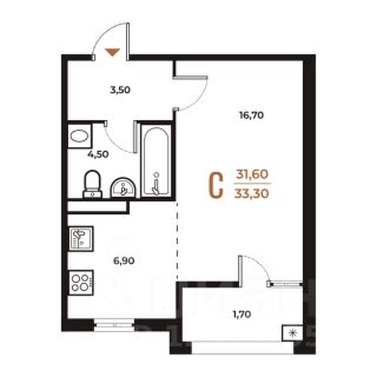 Apartment Sale, 33.3 sq. m. at Novoe Letovo, Zimyonkovskaya ulitsa, Sosenskoye Settlement, Moscow, Russia #1 Apartment Sale, 33.3 sq. m. at Novoe Letovo, Zimyonkovskaya ulitsa, Sosenskoye Settlement, Moscow, Russia #1