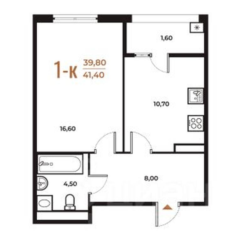 Apartment Sale, 41.4 sq. m. at Novoe Letovo, Zimyonkovskaya ulitsa, Sosenskoye Settlement, Moscow, Russia #1