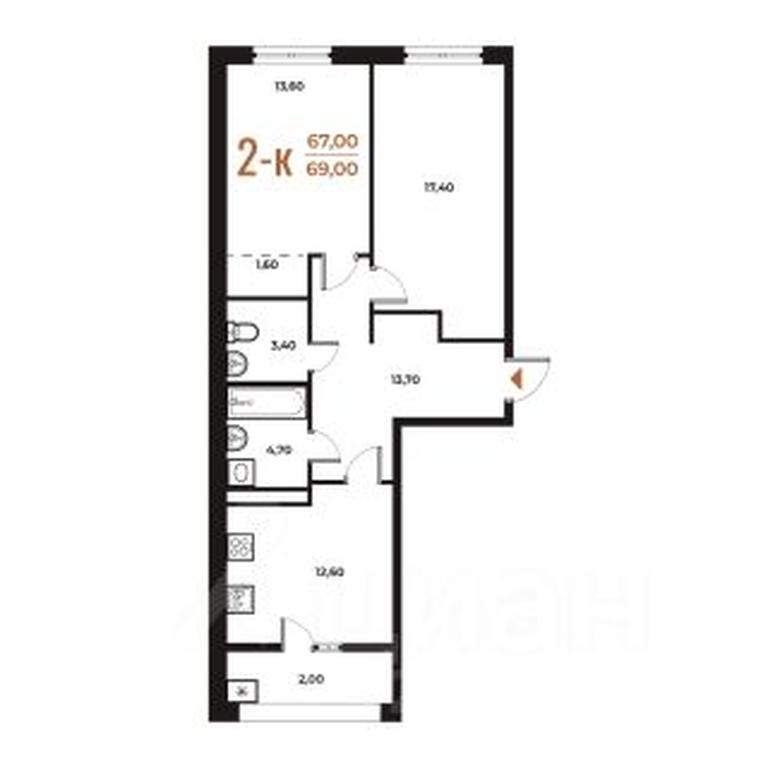 1-BD Apartment Sale, 69平方米 at Novoe Letovo, Zimyonkovskaya ulitsa, Sosenskoye Settlement, Moscow, Russia #1 1-BD Apartment Sale, 69平方米 at Novoe Letovo, Zimyonkovskaya ulitsa, Sosenskoye Settlement, Moscow, Russia #1