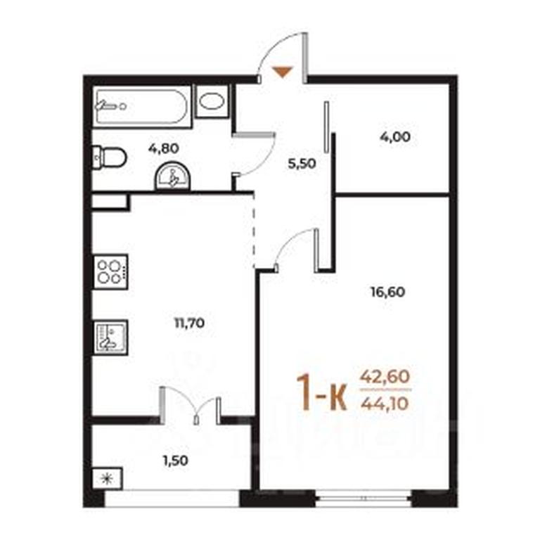 Apartment Sale, 44.1 sq. m. at Novoe Letovo, Zimyonkovskaya ulitsa, Sosenskoye Settlement, Moscow, Russia #1 Apartment Sale, 44.1 sq. m. at Novoe Letovo, Zimyonkovskaya ulitsa, Sosenskoye Settlement, Moscow, Russia #1