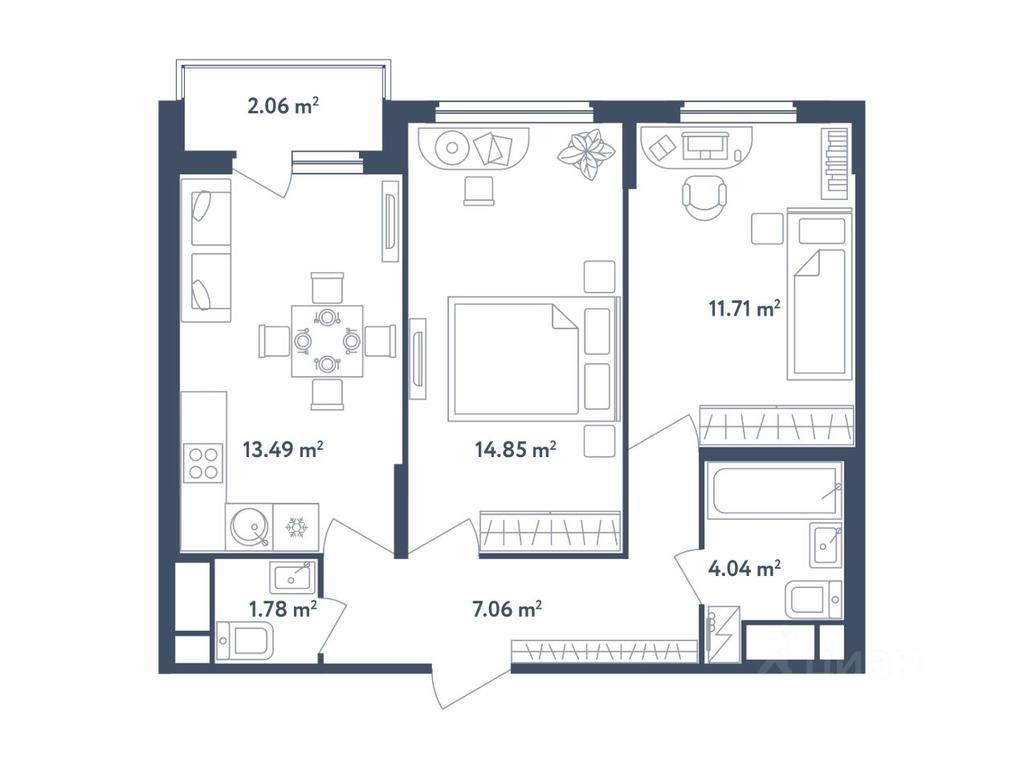 1-BD Apartment Sale, 53.96平方米 at Svetly mir BioPolis, posyolok Meshcherino, Leninskiy City District, Moscow Region, Russia #1 1-BD Apartment Sale, 53.96平方米 at Svetly mir BioPolis, posyolok Meshcherino, Leninskiy City District, Moscow Region, Russia #1