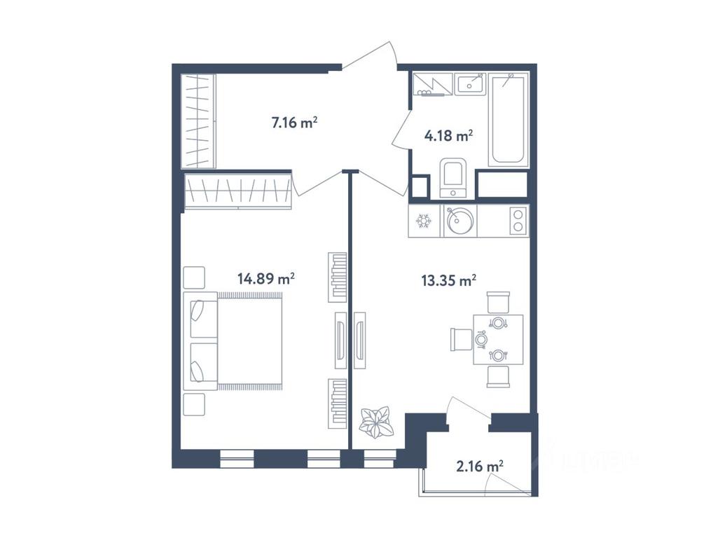 Apartment Sale, 40.66平方米 at Svetly mir BioPolis, posyolok Meshcherino, Leninskiy City District, Moscow Region, Russia #1 Apartment Sale, 40.66平方米 at Svetly mir BioPolis, posyolok Meshcherino, Leninskiy City District, Moscow Region, Russia #1