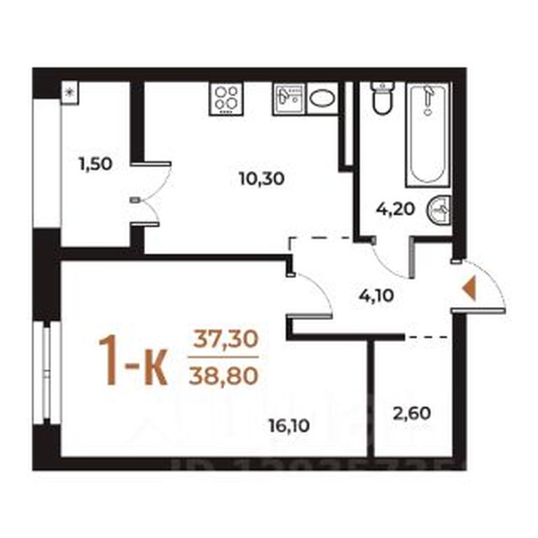 Apartment Sale, 38.8平方米 at Novoe Letovo, Zimyonkovskaya ulitsa, Sosenskoye Settlement, Moscow, Russia #1