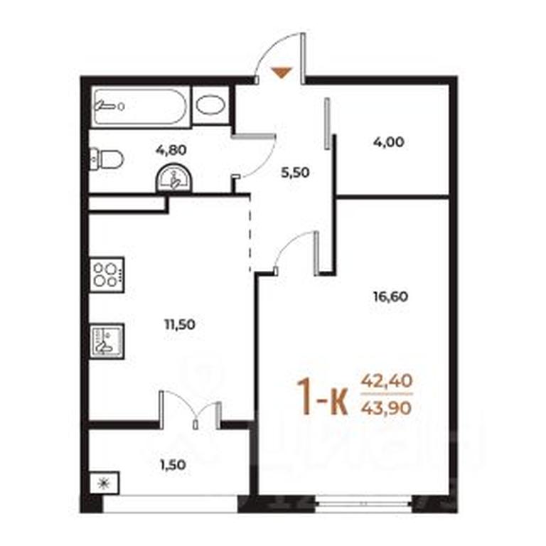 Apartment Sale, 43.9 sq. m. at Novoe Letovo, Zimyonkovskaya ulitsa, Sosenskoye Settlement, Moscow, Russia #1 Apartment Sale, 43.9 sq. m. at Novoe Letovo, Zimyonkovskaya ulitsa, Sosenskoye Settlement, Moscow, Russia #1