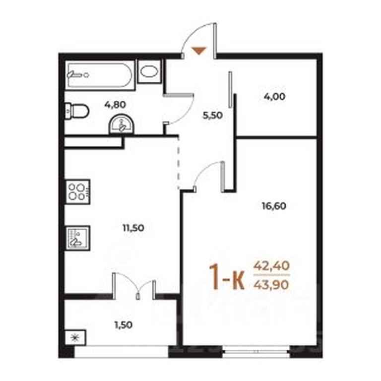 Apartment Sale, 43.9平方米 at Novoe Letovo, Zimyonkovskaya ulitsa, Sosenskoye Settlement, Moscow, Russia #1 Apartment Sale, 43.9平方米 at Novoe Letovo, Zimyonkovskaya ulitsa, Sosenskoye Settlement, Moscow, Russia #1