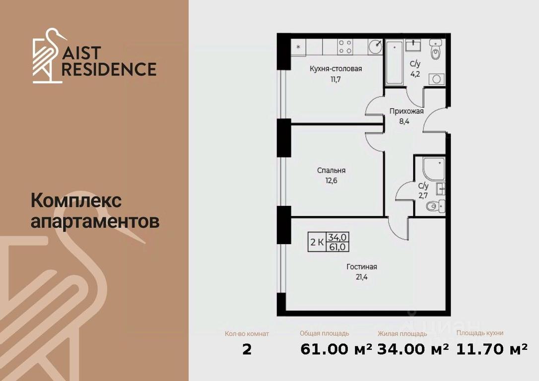 1-BD Apartment Sale, 61 sq. m. at Kompleks apartamentov AIST RESIDENCE (Aist Rezidens), Namyotkina Street, 10Д, Moscow, Russia #1 1-BD Apartment Sale, 61 sq. m. at Kompleks apartamentov AIST RESIDENCE (Aist Rezidens), Namyotkina Street, 10Д, Moscow, Russia #1