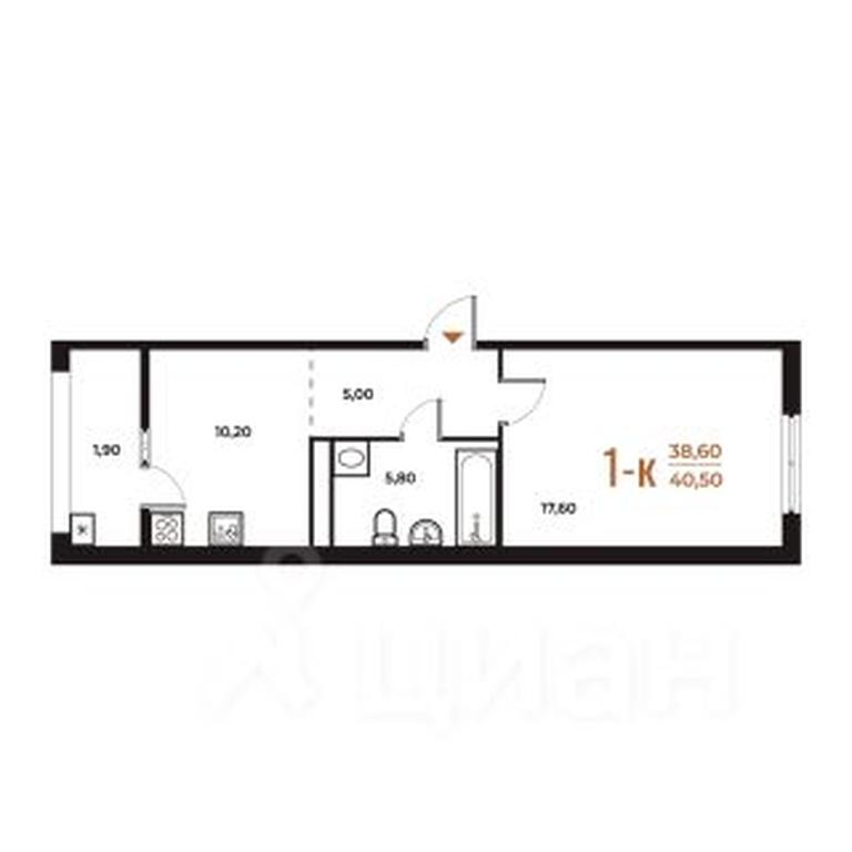 Apartment Sale, 40.5 sq. m. at Novoe Letovo, Zimyonkovskaya ulitsa, Sosenskoye Settlement, Moscow, Russia #1