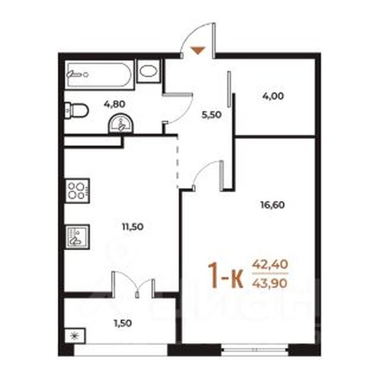 Apartment Sale, 43.9 sq. m. at Novoe Letovo, Zimyonkovskaya ulitsa, Sosenskoye Settlement, Moscow, Russia #1 Apartment Sale, 43.9 sq. m. at Novoe Letovo, Zimyonkovskaya ulitsa, Sosenskoye Settlement, Moscow, Russia #1