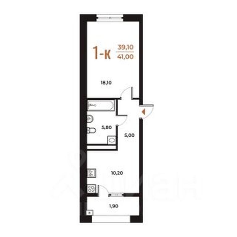 Apartment Sale, 41 sq. m. at Novoe Letovo, Zimyonkovskaya ulitsa, Sosenskoye Settlement, Moscow, Russia #1