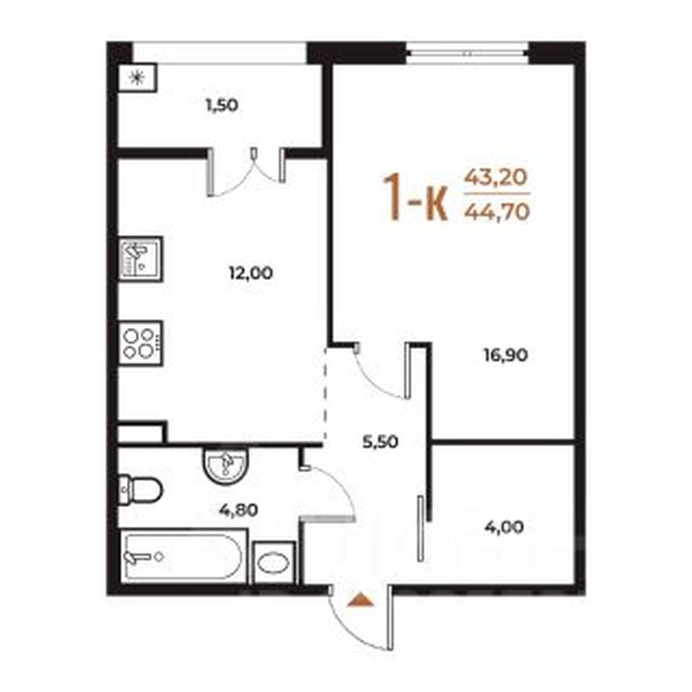 Apartment Sale, 44.7 sq. m. at Novoe Letovo, Zimyonkovskaya ulitsa, Sosenskoye Settlement, Moscow, Russia #1 Apartment Sale, 44.7 sq. m. at Novoe Letovo, Zimyonkovskaya ulitsa, Sosenskoye Settlement, Moscow, Russia #1