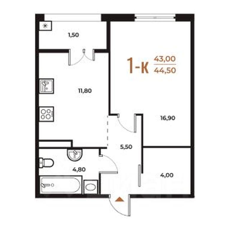 Apartment Sale, 44.5 sq. m. at Novoe Letovo, Zimyonkovskaya ulitsa, Sosenskoye Settlement, Moscow, Russia #1